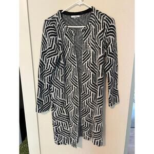 Sioni Geometric Pattern Long Cardigan - Size S